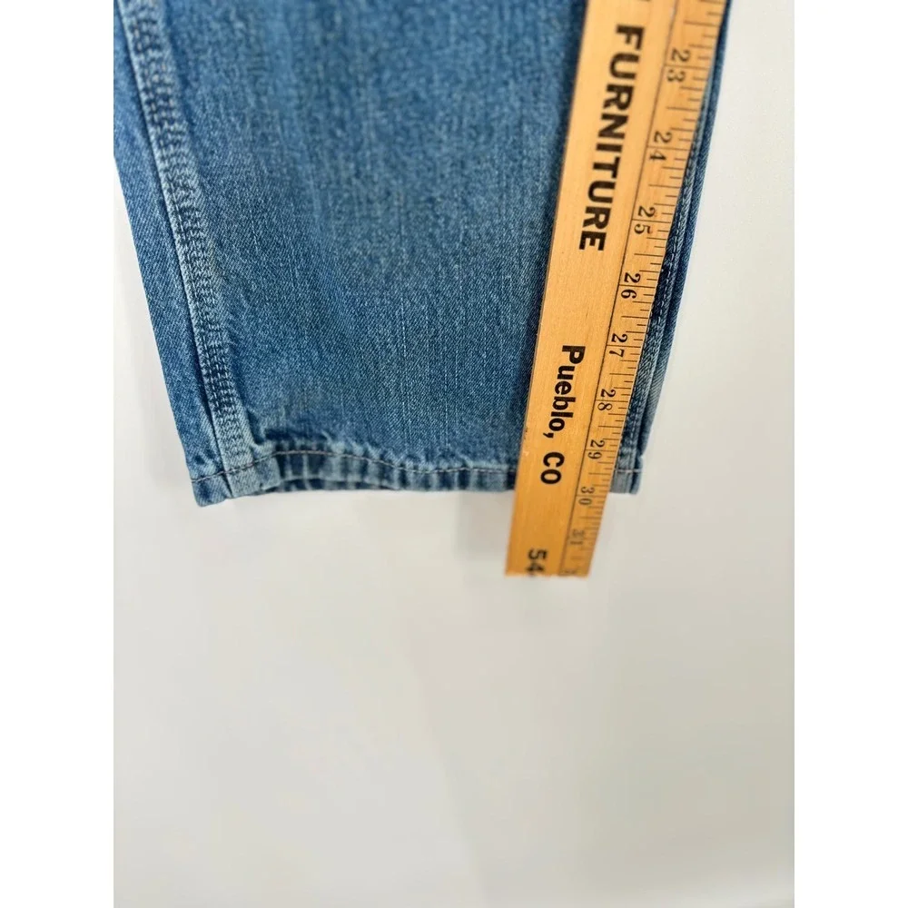 Key Industries Y2K Carpenter Jeans Mens 36x32 Workwear Faded Blue Heavy Denim